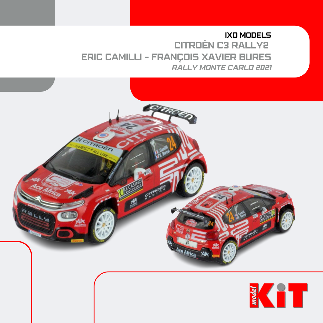 Citroen C3 Rally 2 #24 E.Camilli/F-X.Buresi Rally Rally Monte Carlo  2021 1/43