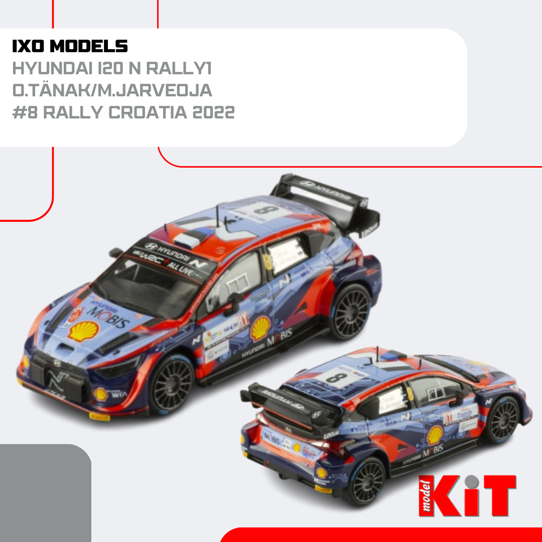 Hyundai i20 N Rally1 #8 O.Tänak/M.Jarveoja Rally Croatia 2022